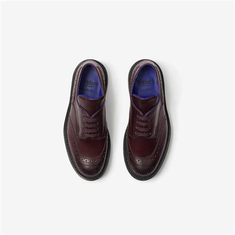 Tricker’s Leather Devon Brogues in Aubergine 